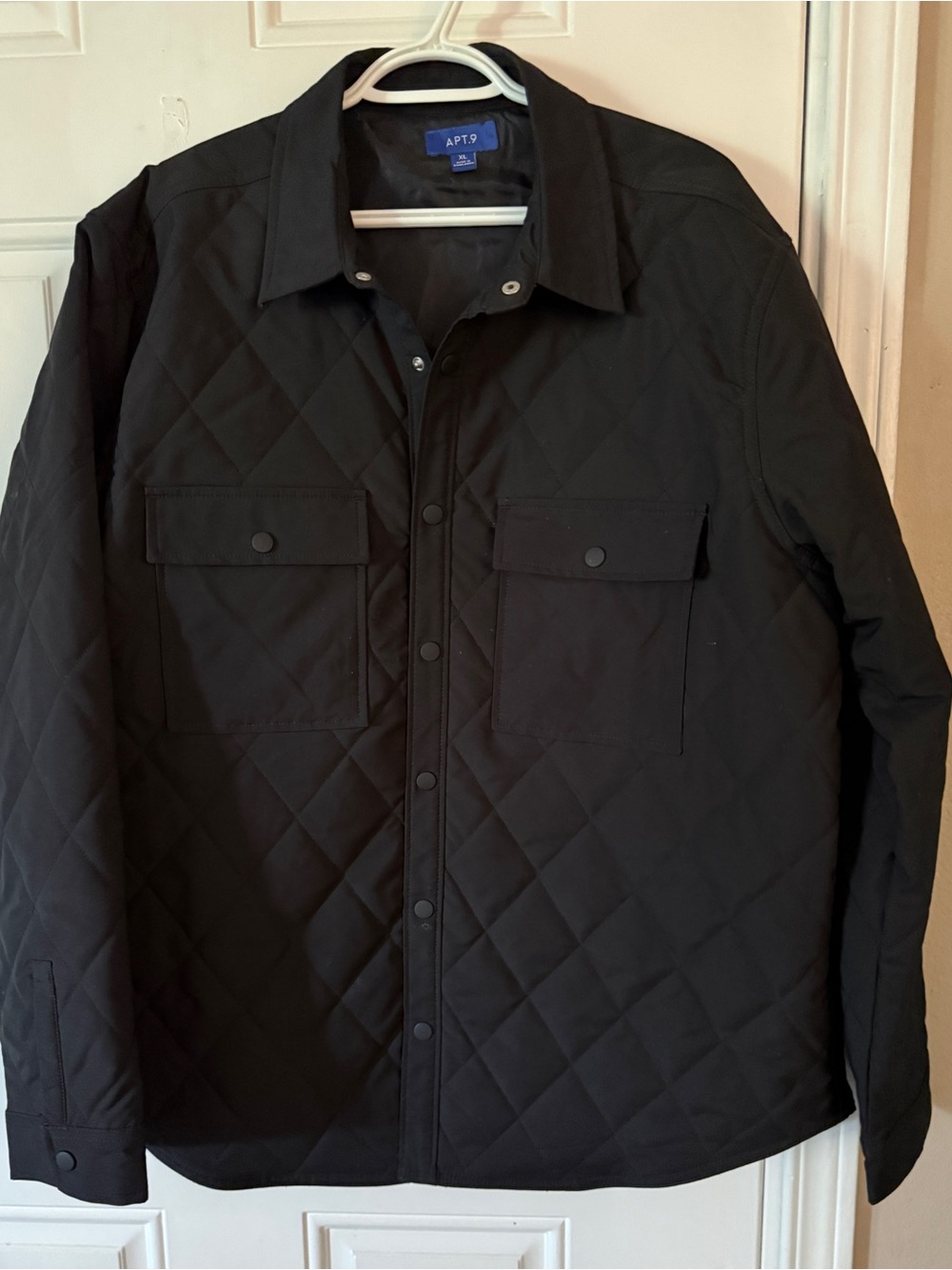 Apt. 9 Black Quilted Shirt Jacket
